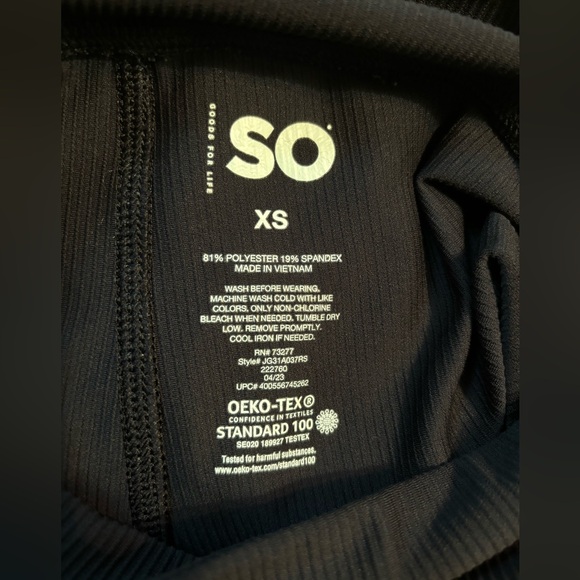 black high waisted ribbed leggings - Picture 3 of 3